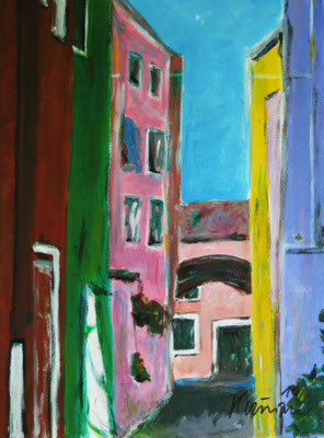 Burano, Acryl auf Papier, 55x42cm