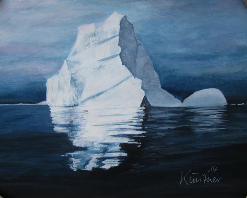 Eisberg, Acryl auf Papier, 64x50cm