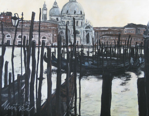Santa Maria della Salute, Acryl auf Papier, 50x64cm