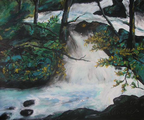 Bachlauf, Acryl auf Leinwand, 50x60cm
