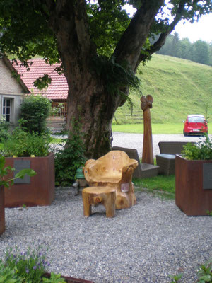 Massivholz Sessel Stuhl  aus Fichtenholz