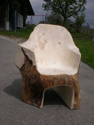 Massivholz Sessel Stuhl  aus Fichtenholz