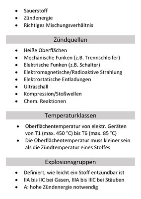 Taschenkarte Ex-Schutz Seite 3 - Zündquellen, Temperaturklassen, Ex-Gruppen