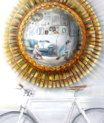 challenge mirror, Öl auf Leinwand, 130 x 110cm, 2022