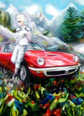 Mistral gloves, Öl auf Leinwand, 180 x 130cm, 2015