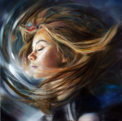 Young Melissa, Öl auf Leinwand, 80 x 80cm, 2024
