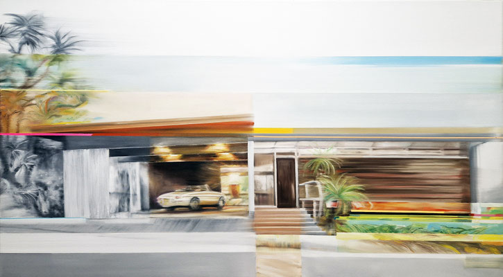 Homage to Richard-upside down, 90 x 160cm, Öl auf Leinwand, 2025