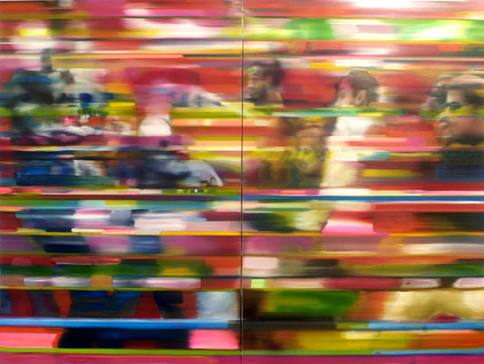 Madrid, Öl auf Leinwand, 180 x 240cm (zweiteilig), 2012