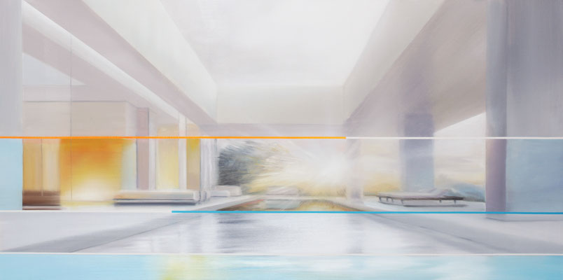 Homage to Richard-arcadia, Öl auf Leinwand, 70 x 140cm, 2025