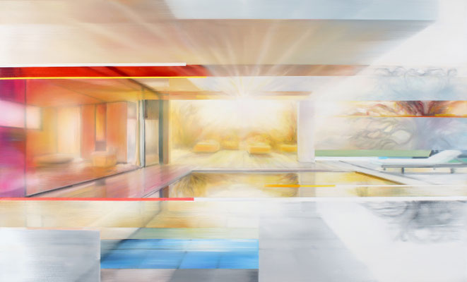 Homage to Richard-sundowner, 90 x 150cm, Öl auf Leinwand, 2025