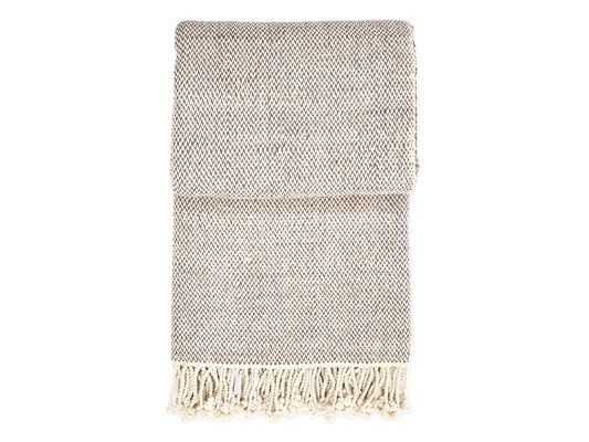 Hygge Traum | großes weiches Plaid | Dunkelgrau + Weiß