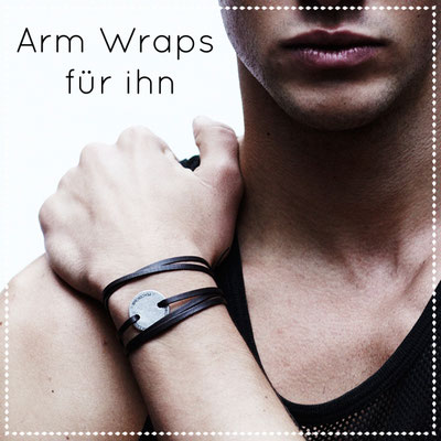 Armwraps für den Mann aus feinem Leder
