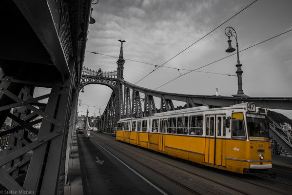 Die 333,6 m lange und 20,1 m breite Brücke überbrückt die Donau und die beiden Uferstraßen. 