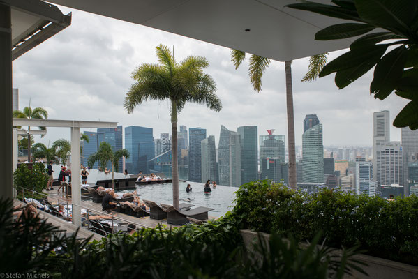 Im 55. Stock des Marina Bay Hotels.