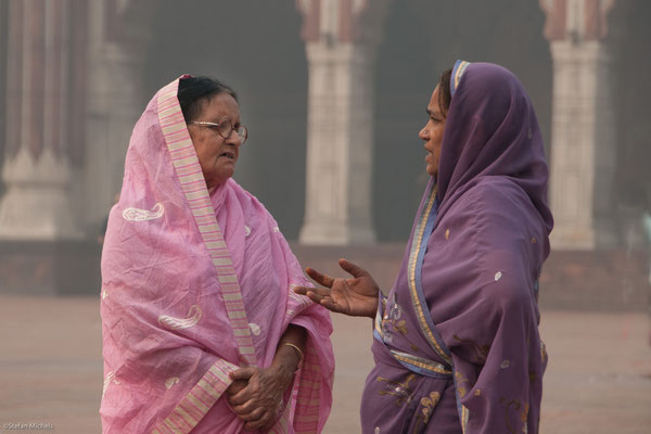 In der Jama Masjid, größte Moschee Indiens