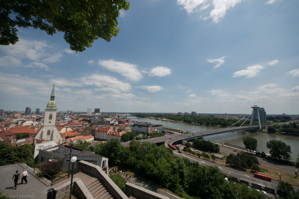 Mit ca. 55 km haben Bratislava und Wien den geringsten Abstand zweier europäischer Hauptstädte.