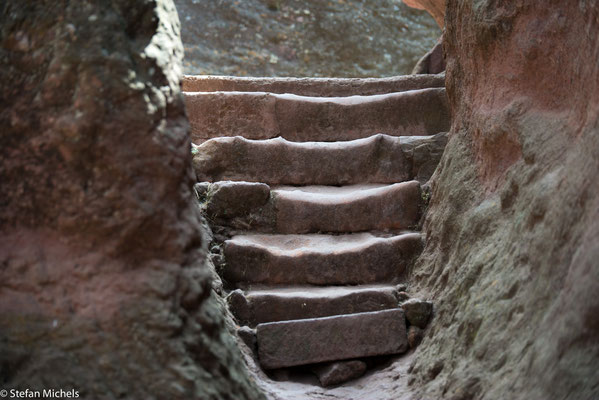 Lalibela -Die elf Kirchen sind in zwei Gruppen angeordnet, der Nord- und der Ostgruppe.