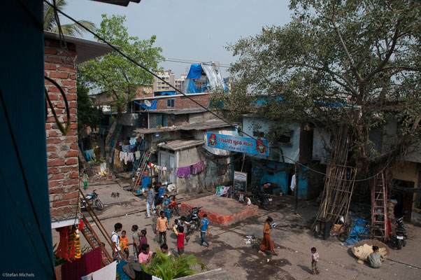 Hauptstraße in Dharavi