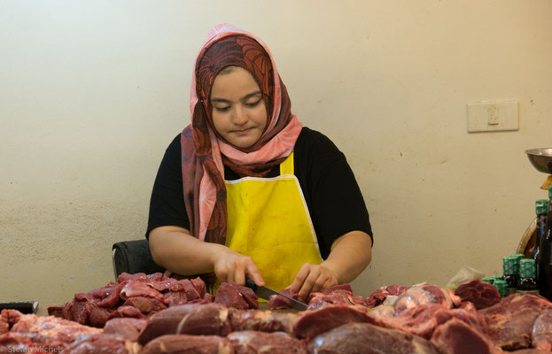 Das Fleisch wird direkt verarbeitet.