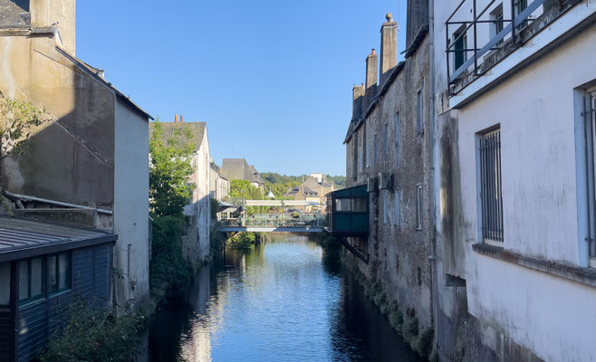 Blick auf La Coulée Douce, Restaurant, Quimperlé