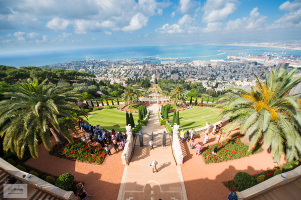 Die Baha’i Gärten in Haifa sind UNESCO Weltkulturerbe.