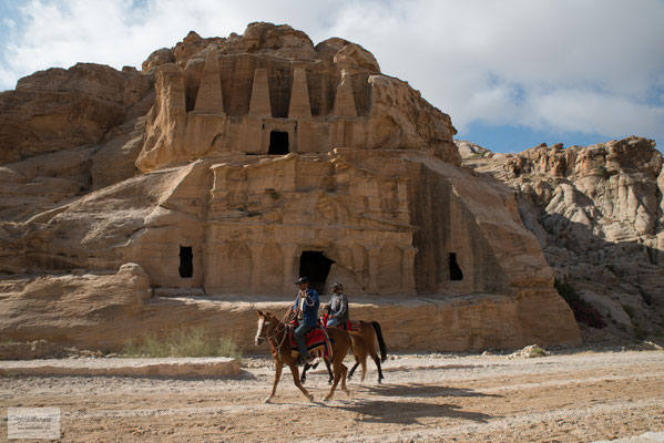 Die verlassene Felsenstadt Petra war in der Antike die Hauptstadt des Reiches der Nabatäer.