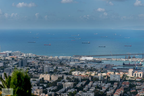 Blick auf Haifa.