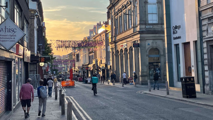 Die Hanover-Street, das Inviertel in Liverpool