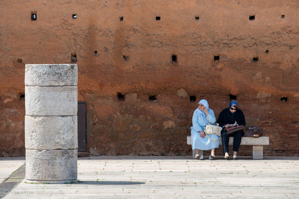 Rabat - Reste der Großen Moschee von Samara - Mauern aus Stampflehm.