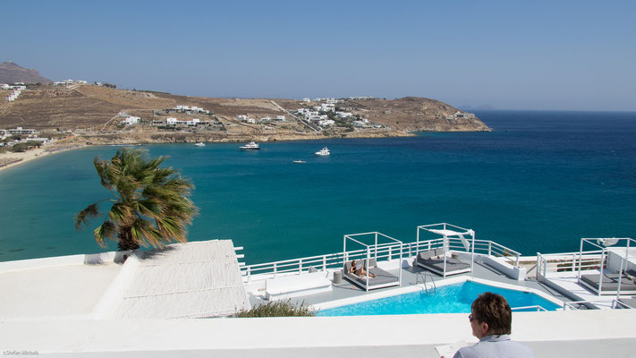 Hotelanlage auf Mykonos. 