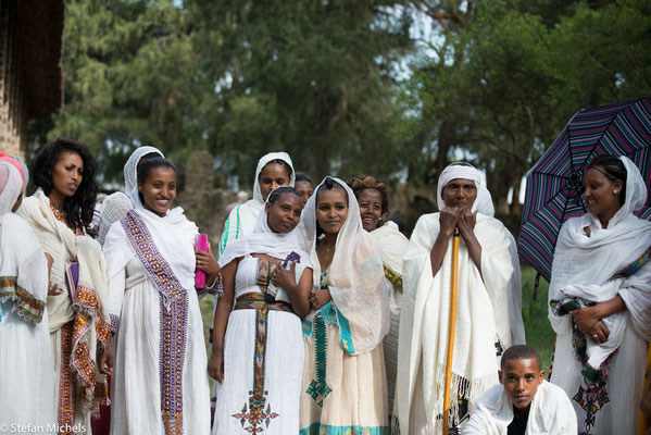 Gondar- Tauffeier in der Klosterkirche.