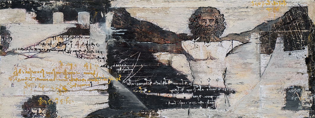 Das Maß aller Dinge, Mischtechnik auf Leinwand, 60x160 cm