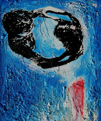 REIGEN; Mischtechnik auf Leinwand, 120x105 cm