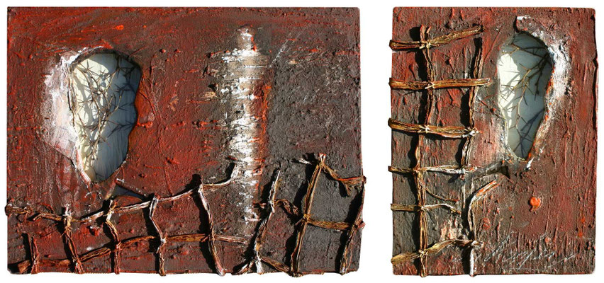 WAS SO ALLES IN DEN KÖPFEN IST; (2-tlg.) 45x98 cm