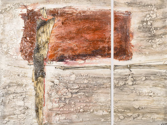 METAMORPHOSE; Mischtechnik auf Holz, 2-teilig, 67x90 cm