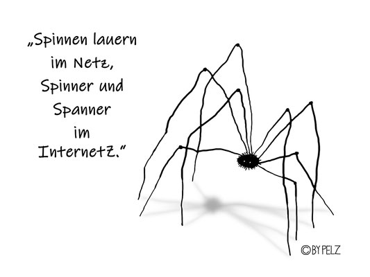 Titel: Weberknecht - Größe: 15 x 20 cm - Art: digiART / Zeichentablett WACOM - © by Pelz / 10. Oktober 2025
