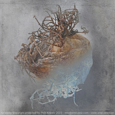 Exponattitel: X-Organics 1/4 - Exponatgröße: 30 x 30 cm - Art: fineART - © by Pelz Kreativ 2023
