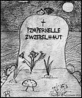 Pimpernelle Zwiebelhaut - Bleistiftskizze Nr. 6 - © by Pelz Kreativ 2019