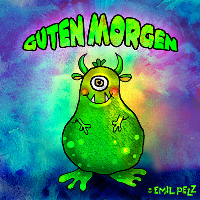 Titel: Guten Morgen Monster - Größe: 20 x 20 - Art: digiART - © by Emil Pelz 2024