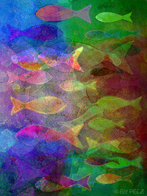 Titel: Im Meer - Größe: 30 x 40 cm - Art: digiART / Zeichentablett WACOM - © by Pelz / 01. September 2025