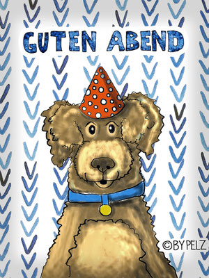 Hund, lustig, Tier, digiART, Illustration, Zeichnung, Malerei, Copyright by Pelz, 2026.