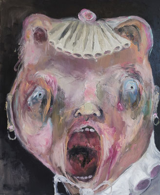 Juliane Hundertmark: *Das Mädchen mit dem Perlenohrring*, 2025, Öl/Leinwand, 60 x 50 cm