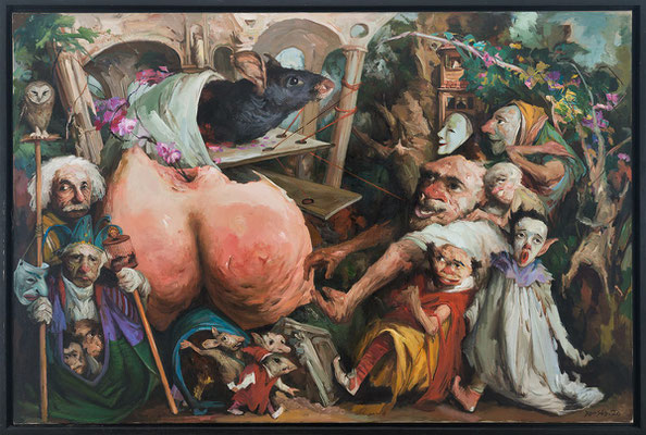 Yongbo Zhao: *Die Regie gerät außer Kontrolle VI*, 2023, 160 x 240 cm