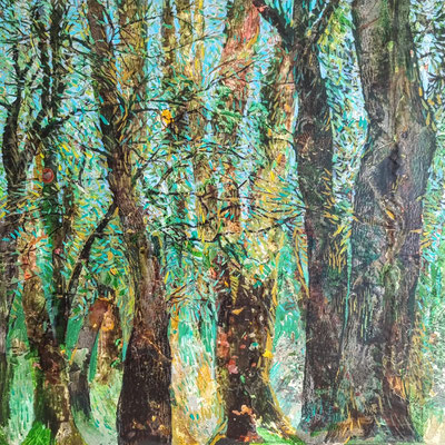 Dimitar Hinkov: *Fairytale*, 2019, Öl/Leinwand, 90 x 90 cm