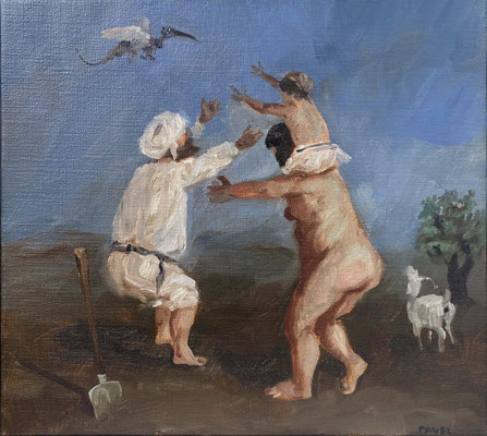 Pavel Feinstein: *N 818*, 2001, Öl/Leinwand, 45 x 50 cm 