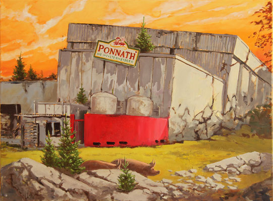 Hartmut Kiewert: *Ruine V*, 2017, Öl/Leinwand, 60 x 80 cm