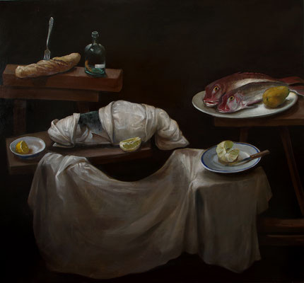 Pavel Feinstein: *N 2414*, 2018, Öl/Leinwand, 140 x 150 cm