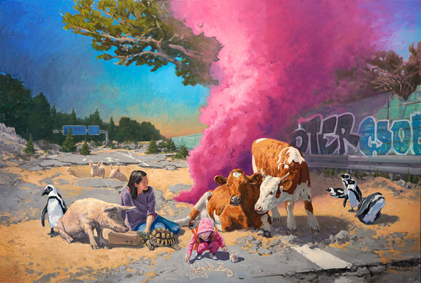 Hartmut Kiewert: *Sand II*, 2022-2023, Öl/Leinwand, 200 x 300 cm