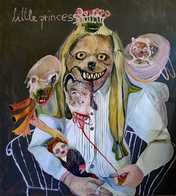 Juliane Hundertmark: *Little Princess*, 2025, Öl/Leinwand, 155 x 140 cm