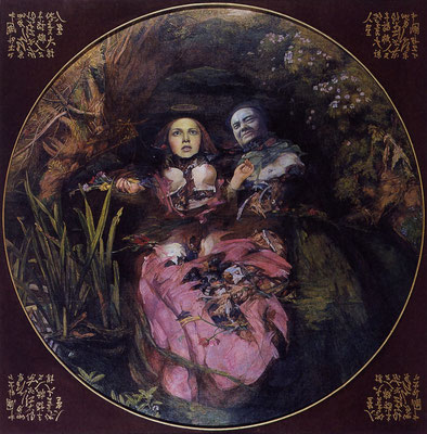 Yongbo Zhao: *Ophelia und Mao II*, 2000, Öl/Leinwand mit bemaltem Holzrahmen, 180 x 180 cm